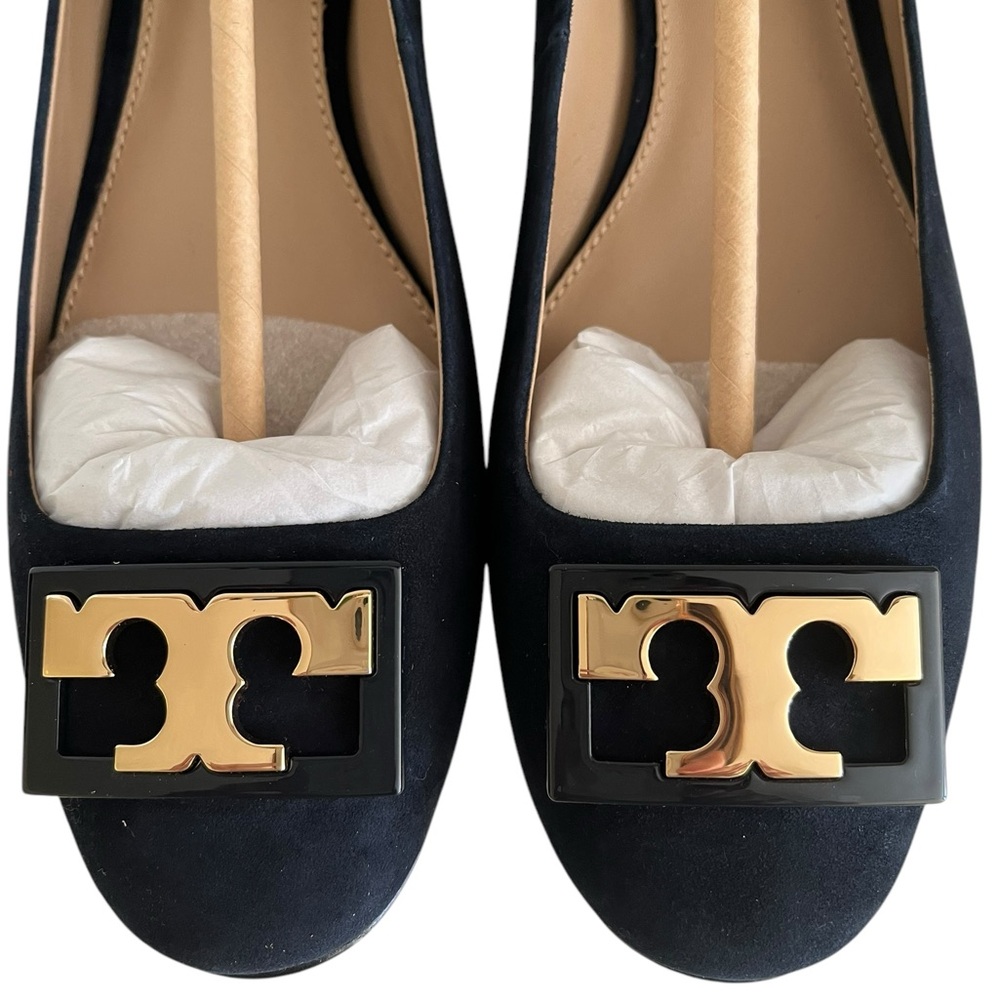 Tory Burch "GiGi" Suede Pump in Tory Navy Blue 8.5 - Picture 7 of 8